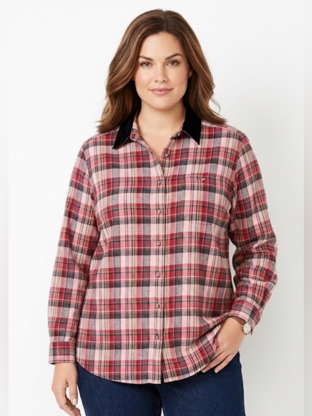 Cabin Creek Long Sleeve Button Down Shirt Size 16w women’s
